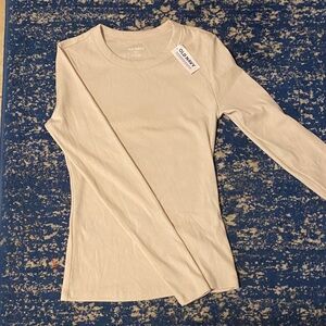 Old Navy Beige Long Sleeve Tee